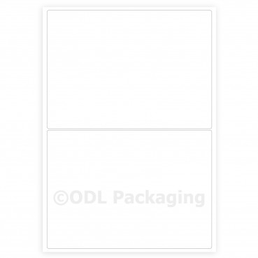 White Address Labels 2 per A4 Sheet Laser / Inkjet 