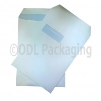 C4 Self Seal White Envelopes with Window 324 x 229mm 90gsm